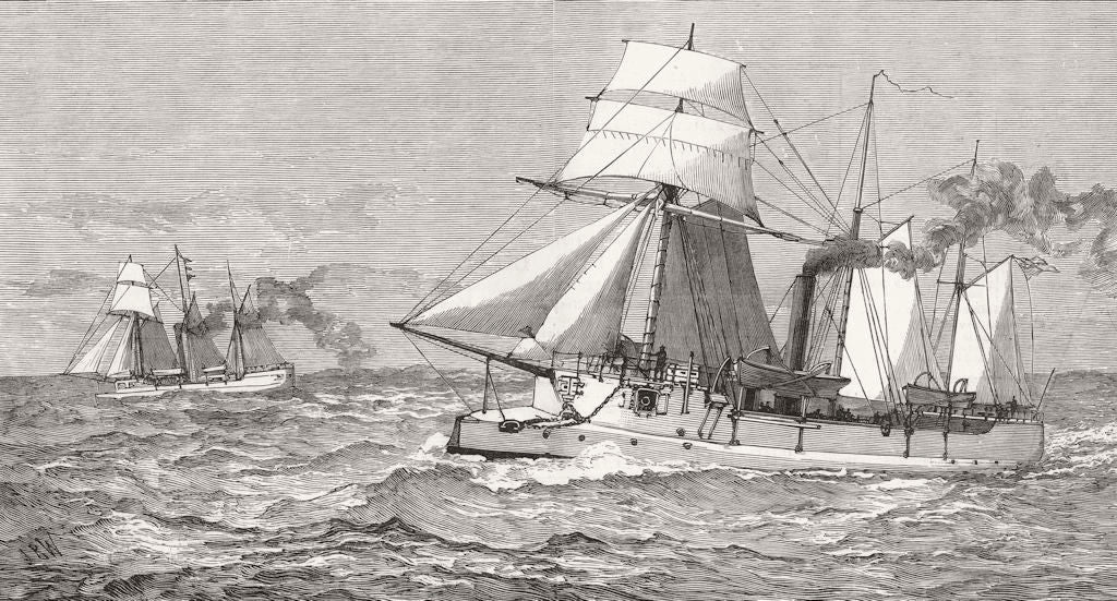 EGYPT. Gunboats Dee & Don, for Suez Canal protection 1882 old antique print